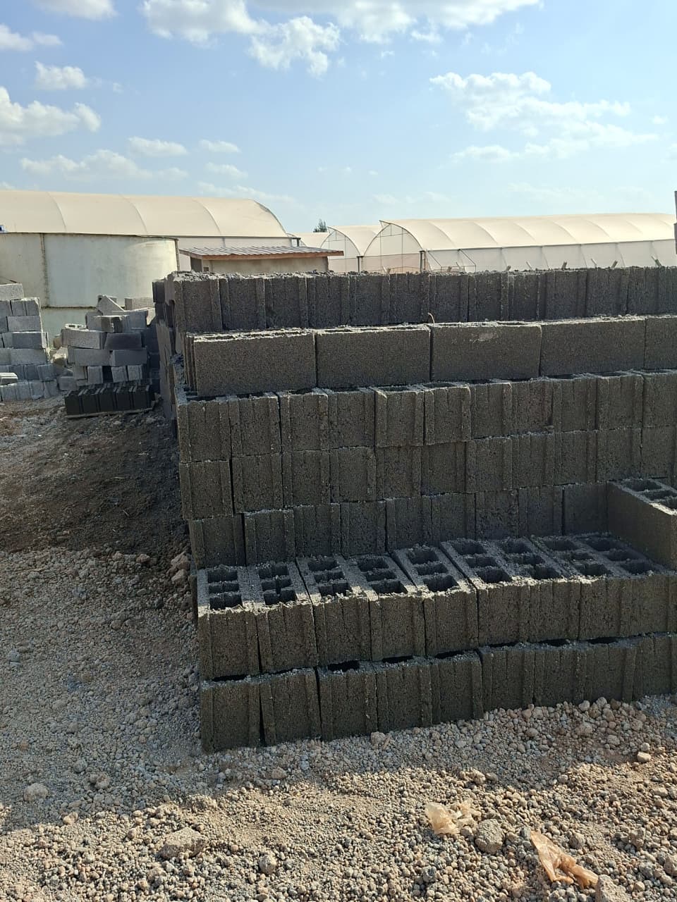 Bulk hollow-block stock ready for residential and commercial walling projects.