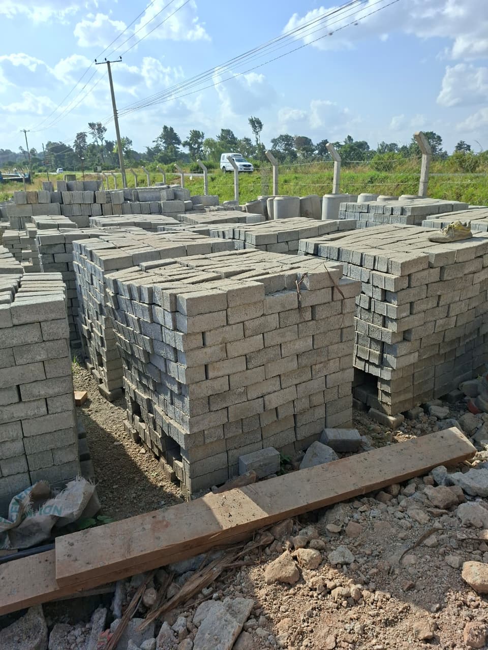 Ready stock of solid walling blocks for demanding construction applications.