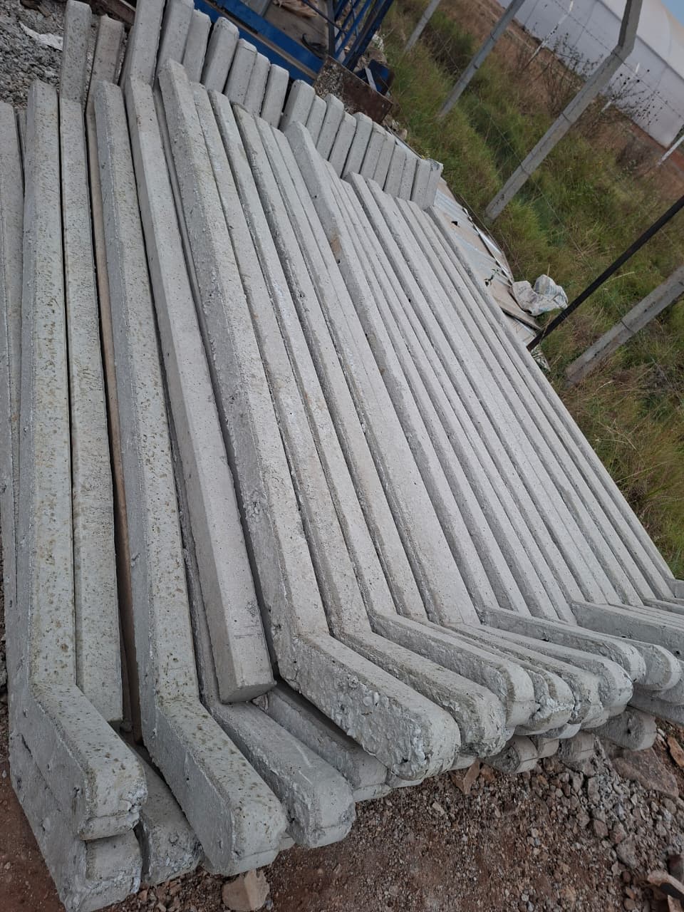 Uniform concrete posts prepared in volume for secure perimeter installations