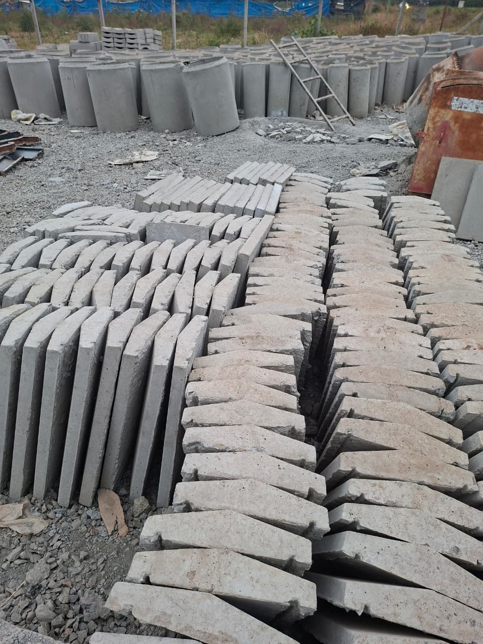 Precast concrete cover slabs in production stock for dependable drainage and utility works
